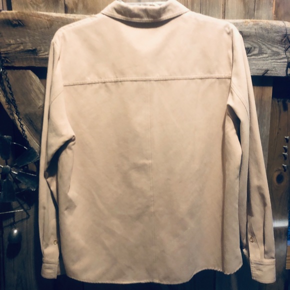 Lightweight faux suede type top M - Picture 2 of 4